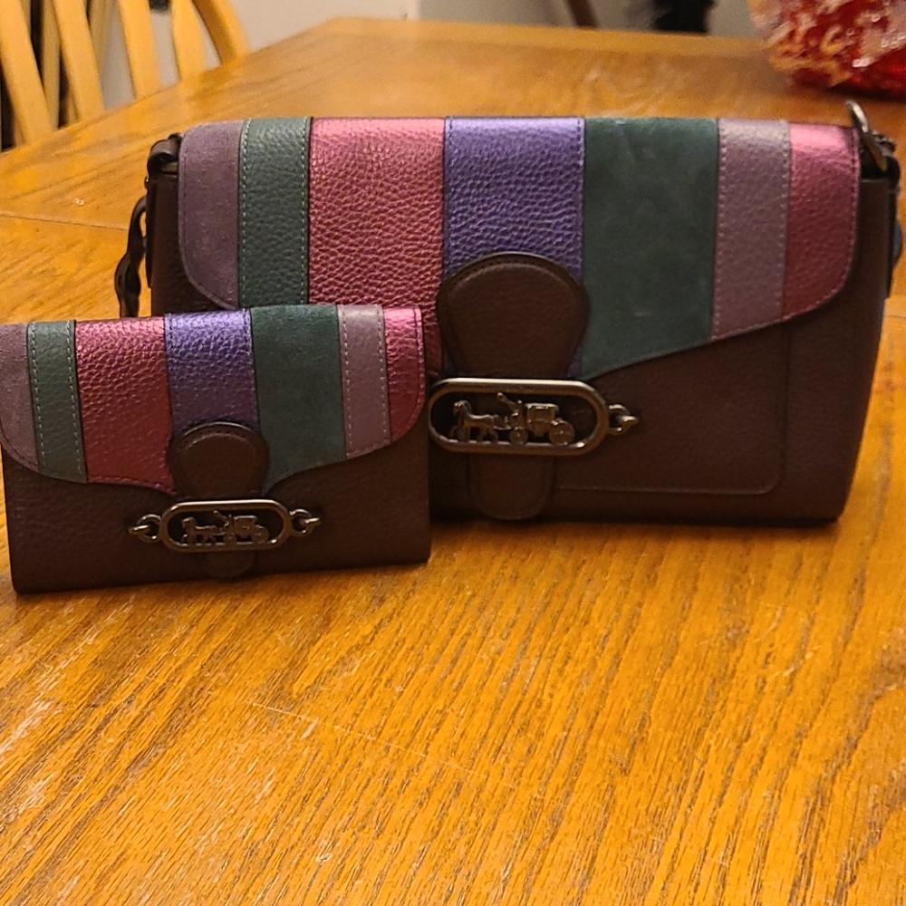 Coach "Jade" Purse and Matching Wallet